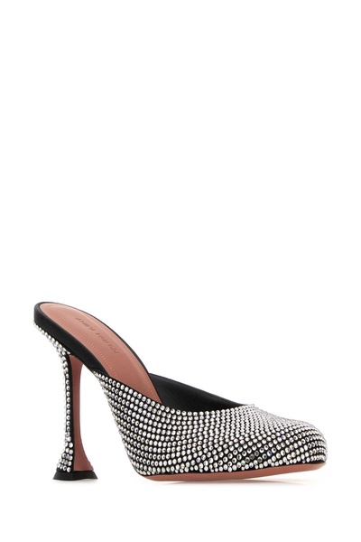 Embellished Satin Iris Mules
