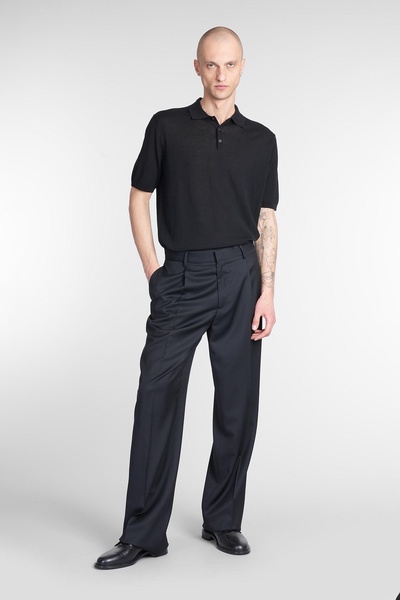 Polo In Black Cotton