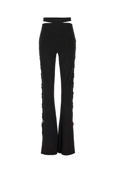 Black Stretch Viscose Blend Pants