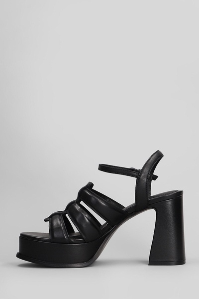 Mina Sandals In Black Leather