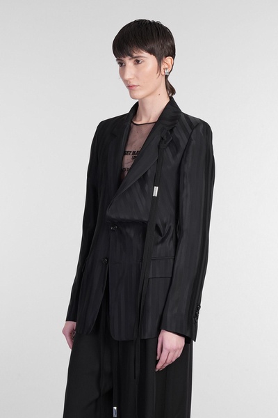 Disa Blazer In Black Viscose