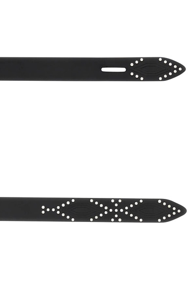 Black Leather Lecce Belt