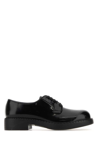 Black Leather Lace-up Shoes