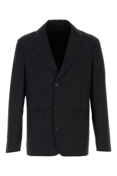 Black Wool Blend Blazer