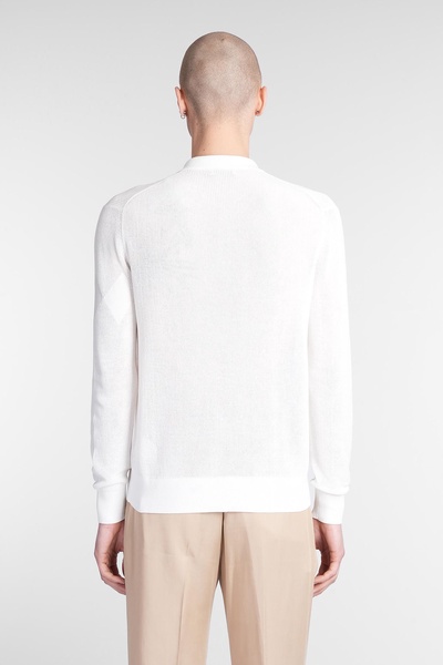 Polo In White Cotton