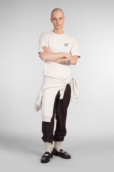 T-shirt In Beige Cotton