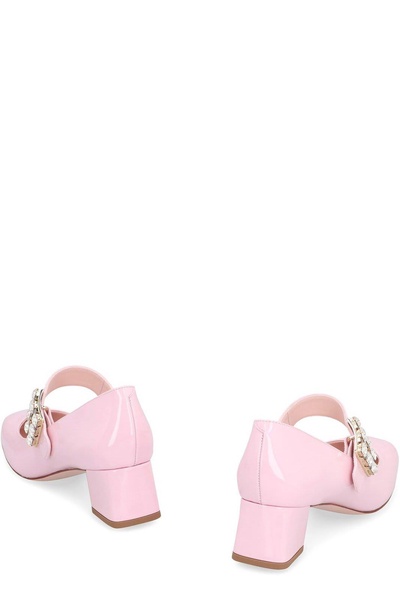 Très Vivier Embellished Buckle Babies Pumps