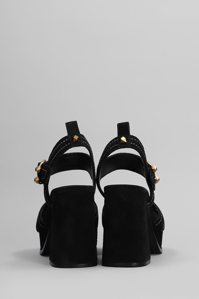 Melany Sandals In Black Suede