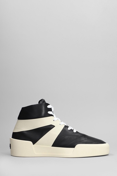 Basketball Sneakers In Black Leather