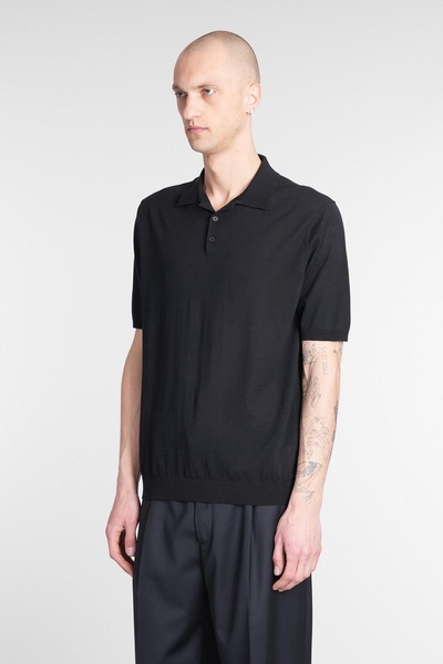 Polo In Black Cotton