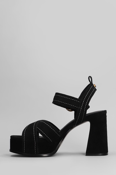 Melany Sandals In Black Suede