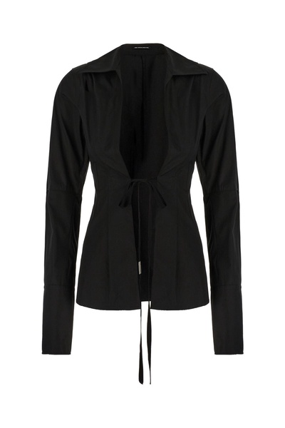 Black Cotton Linsey Blouse