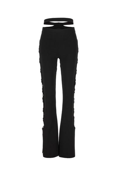 Black Stretch Viscose Blend Pants