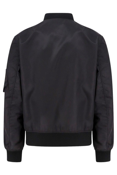 Black Nylon Bomber Jacket