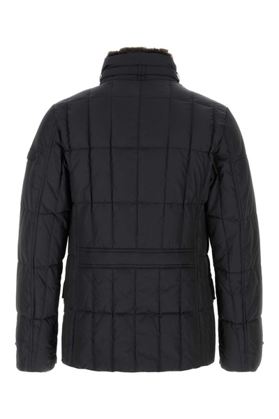 Midnight Blue Polyester Siro Down Jacket