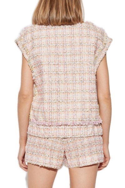 Button-up Tweed Gilet