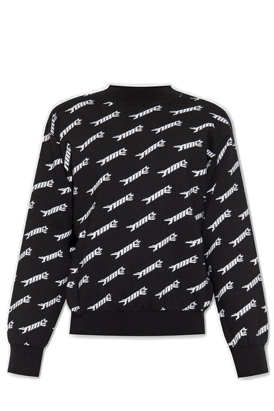 Embroidered Stretch Wool Blend Sweater