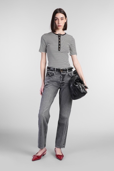 Alessia T-shirt In Black Cotton