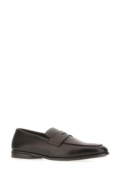 Dark Brown Leather Loafers