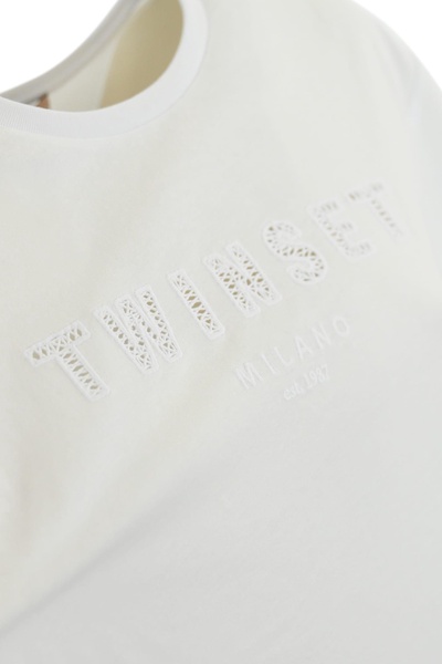 Cotton T-shirt With Logo Embroidery