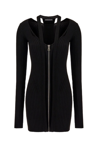 Black Stretch Viscose Blend Dress