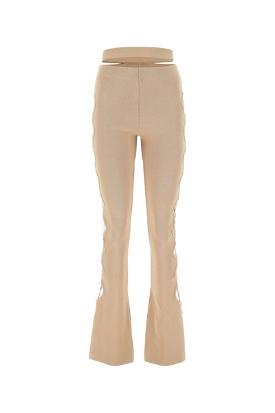 Skin Pink Stretch Viscose Blend Pant