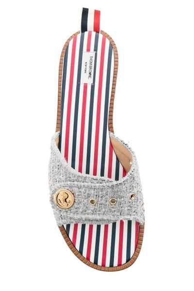 Tweed Slip-on Sandals