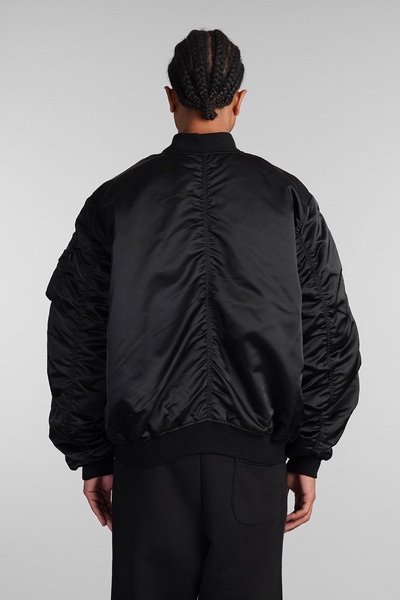 Ma-1 Uv Bomber In Black Nylon