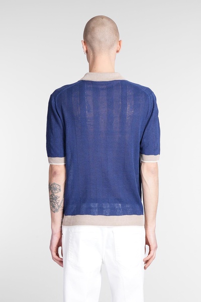 Polo In Blue Linen
