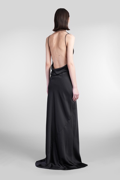 Vera Maxi Dress Woman In Black Polyester