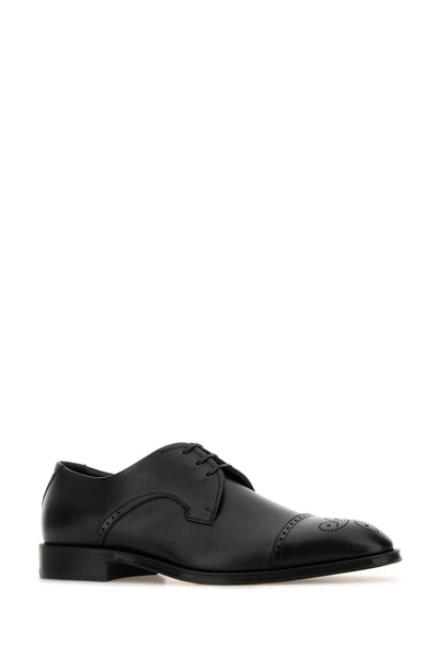 Black Leather Derrek Lace-up Shoes