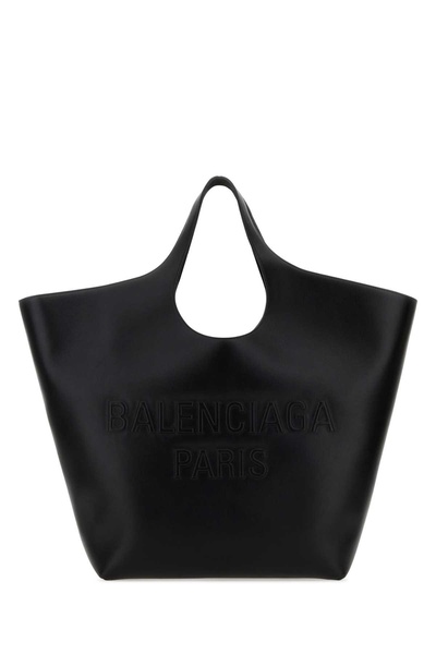 Balenciaga Women Black Leather Large Mary-Kate Shopping Bag