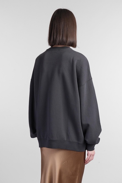 Miles Sweatshirt In Black Cotton