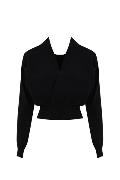Crossover Sweater In Technical Nylon