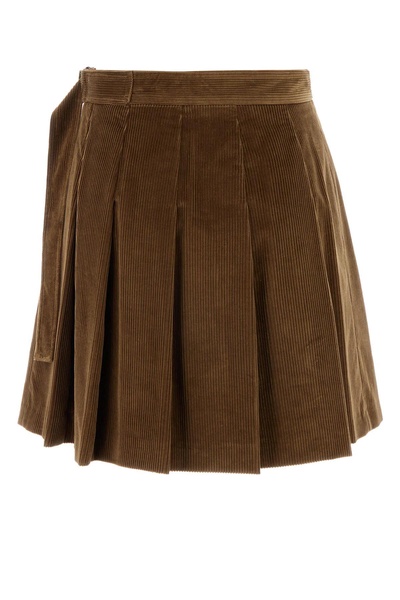 Caramel Corduroy Zucca Mini Skirt