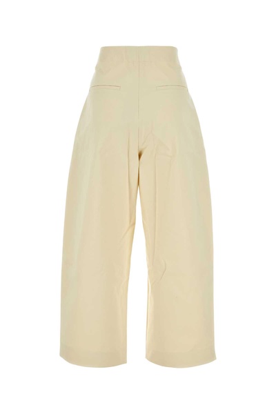 Ivory Twill Wide-leg Pant