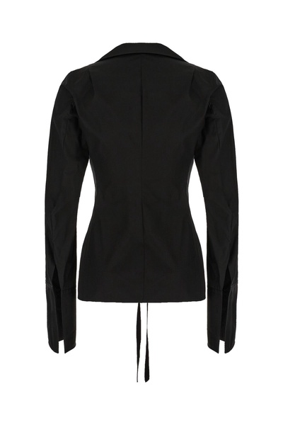 Black Cotton Linsey Blouse