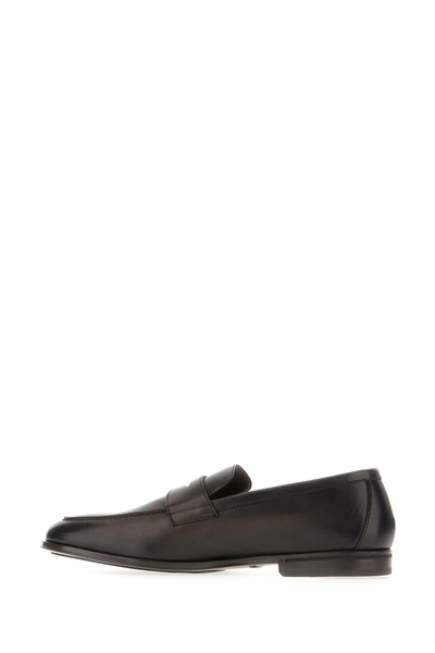 Dark Brown Leather Loafers