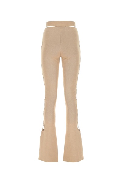 Skin Pink Stretch Viscose Blend Pant