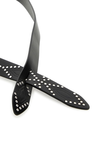 Black Leather Lecce Belt