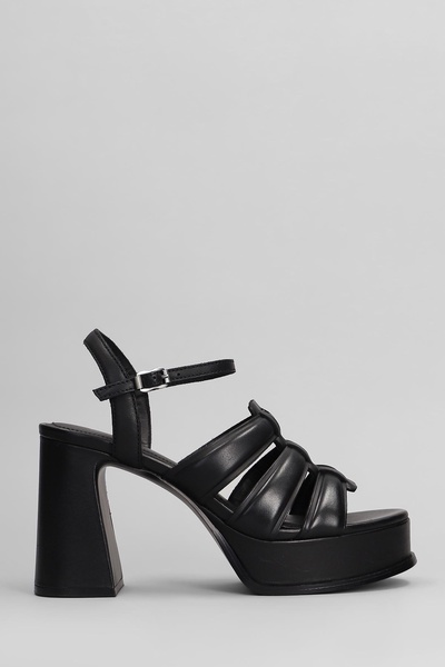 Mina Sandals In Black Leather