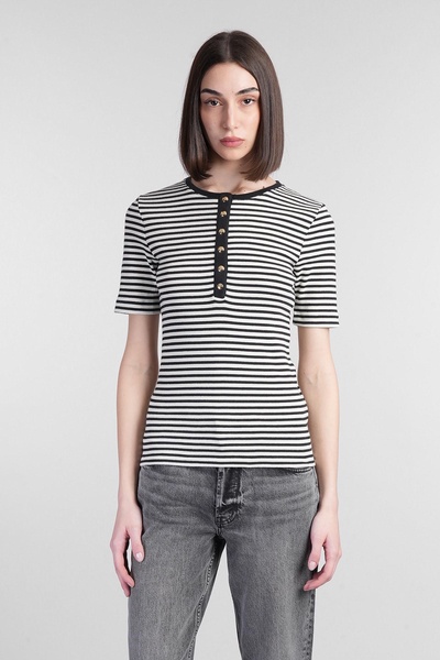 Alessia T-shirt In Black Cotton