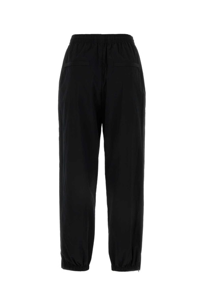 Black Polyester Blend Joggers