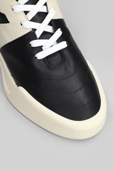 Basketball Sneakers In Black Leather