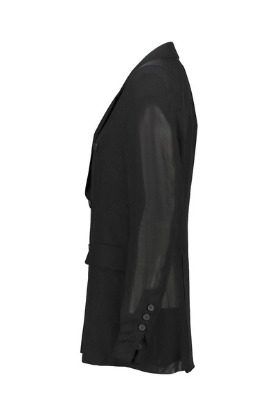 Rick Owens Jmf Double-Breasted Silk Blazer Clothing