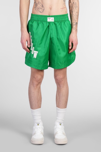 Shorts In Green Polyamide