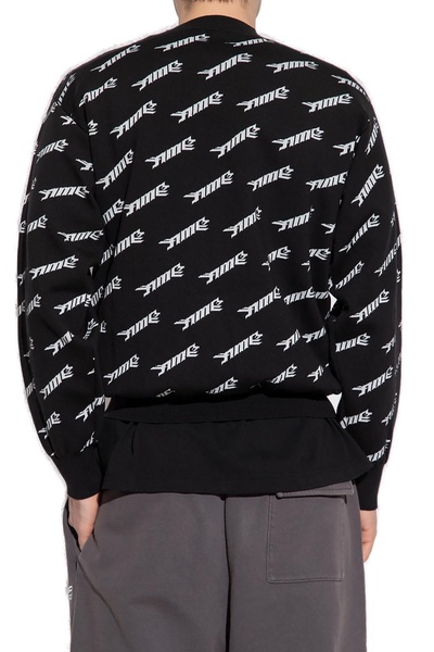 Embroidered Stretch Wool Blend Sweater