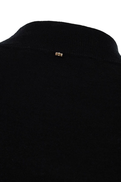 Black Wool Blend Vest