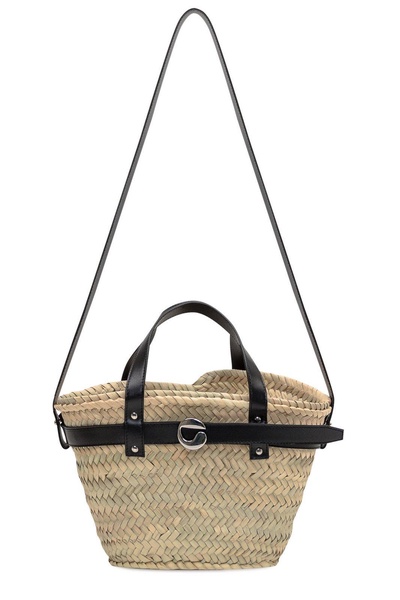 Logo Plaque Interwovened Shoulder Bag