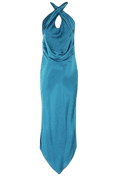 Long Dress In Jacquard Satin